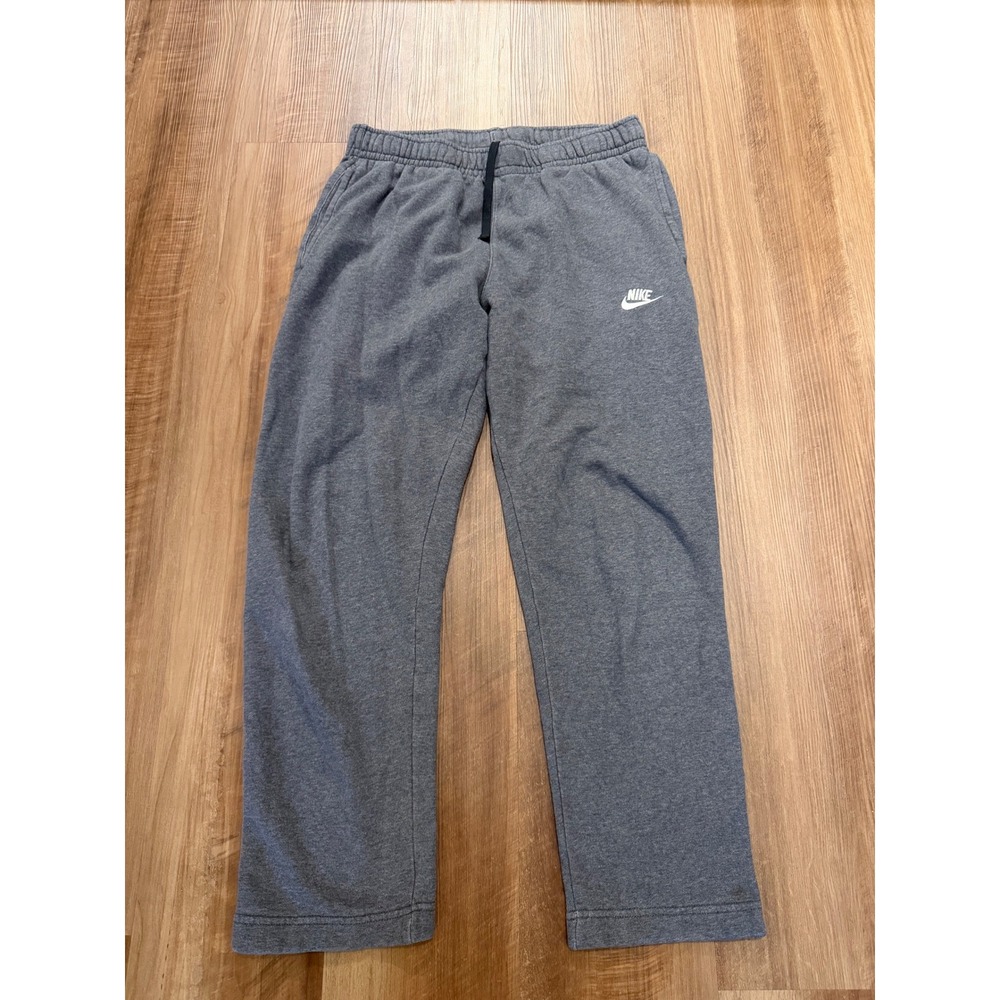 Nike Sweatpants Mens Medium Grey Sportswear Club Fleece Open Hem BV2707-071